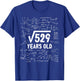 23 Years Old Funny 23rd Birthday Square Root 529 T-Shirt - T-Shirt | Royal