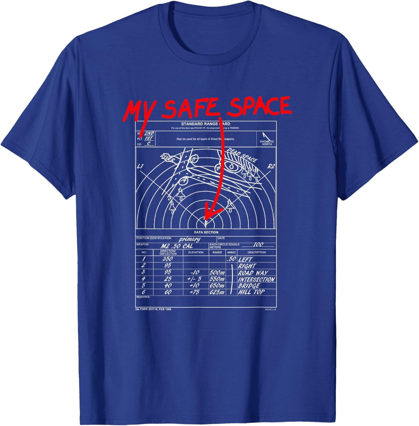 My Safe Space - Range Card Shirt T-Shirt - T-Shirt | Royal
