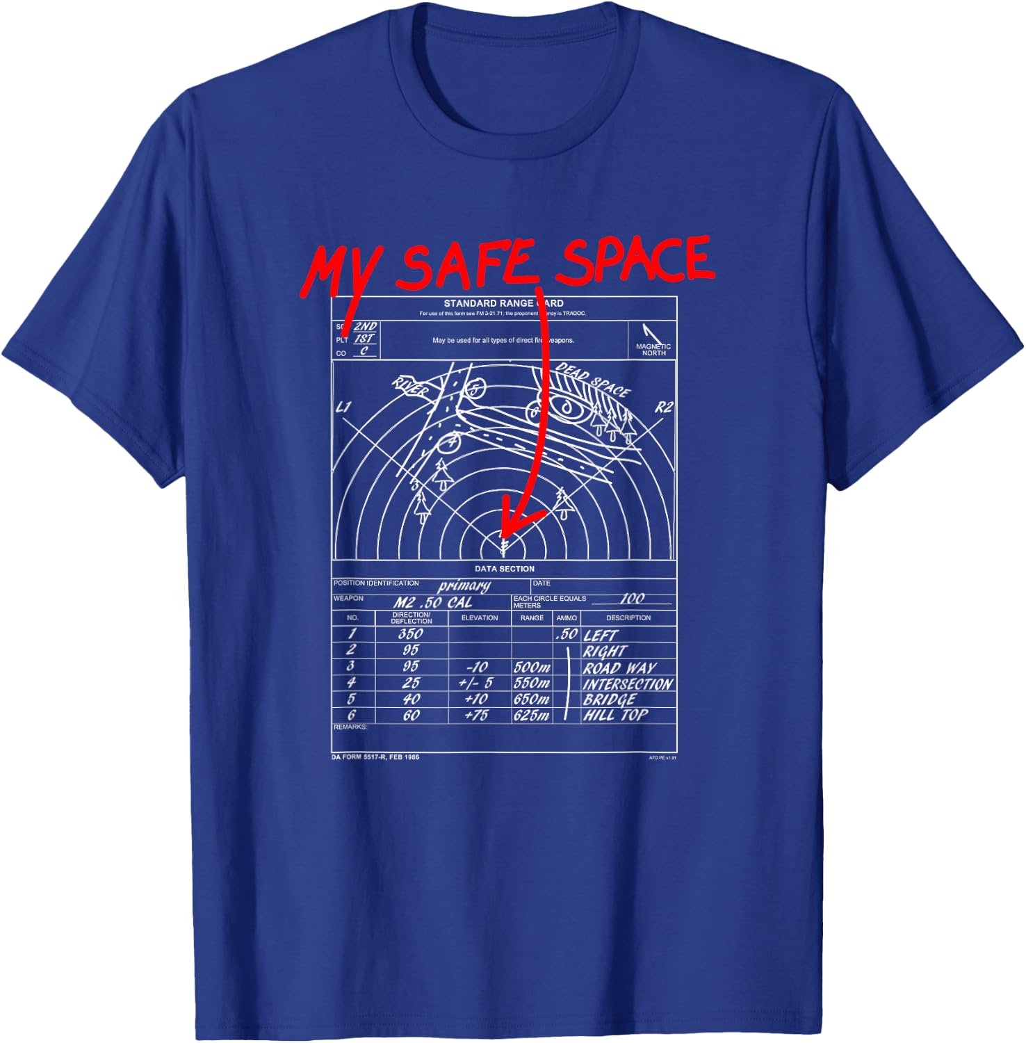 My Safe Space - Range Card Shirt T-Shirt - T-Shirt | Royal