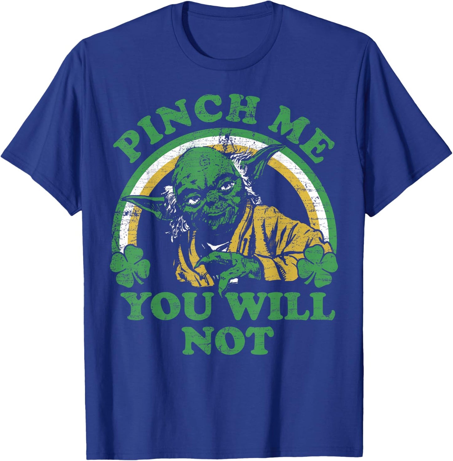 Star Wars St. Patrick's Day Yoda Pinch Me Rainbow T-Shirt - T-Shirt | Royal