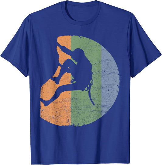 Rock Climbing Vintage Climber - Outdoor Gear T-Shirt - T-Shirt | Royal
