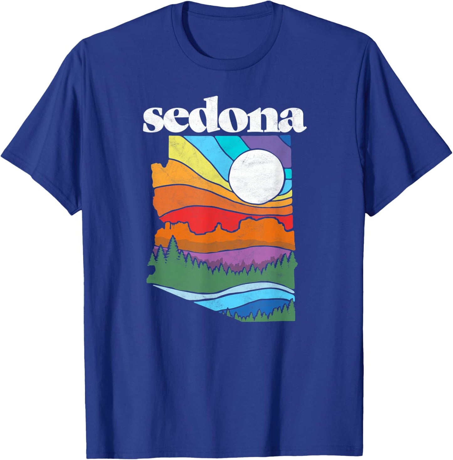 Sedona Arizona Vintage Nature Design Outdoor Graphic T-Shirt - T-Shirt | Royal