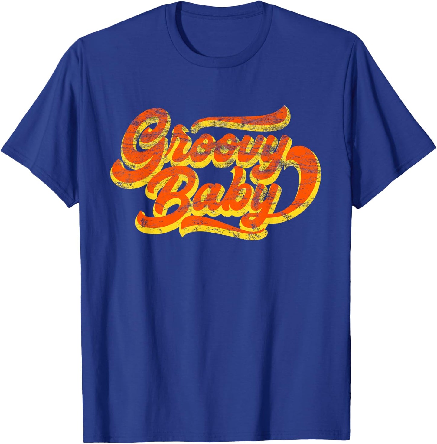 Seventies Vintage Groovy Baby 70s Retro Graphic T-Shirt - T-Shirt | Royal