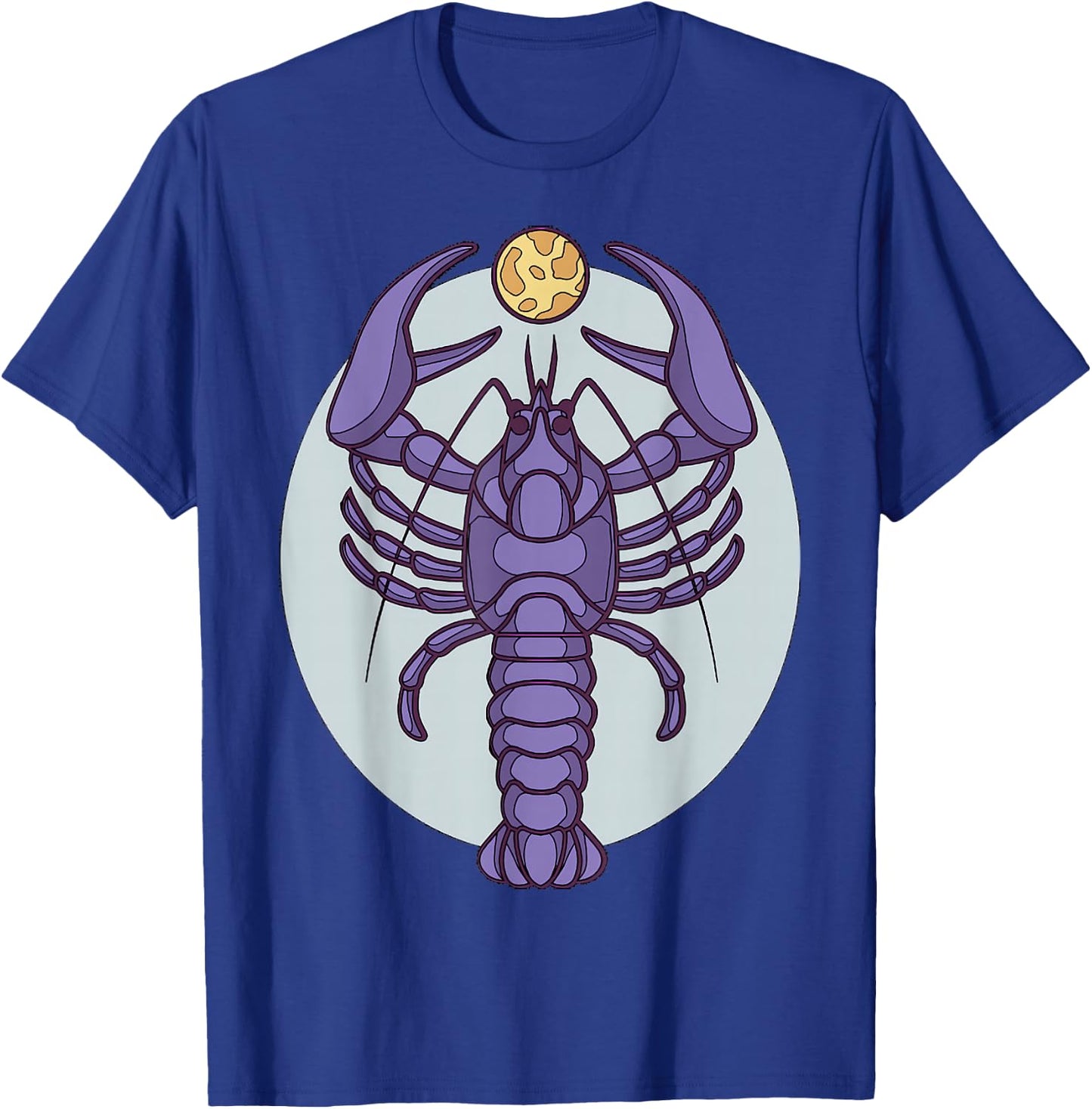 Purple Lobster Illustration For Adults Full Moon T-Shirt - T-Shirt | Royal