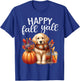 Golden Retriever Dog pumpkin spice Happy Fall Yall autumn T-Shirt - T-Shirt | Royal