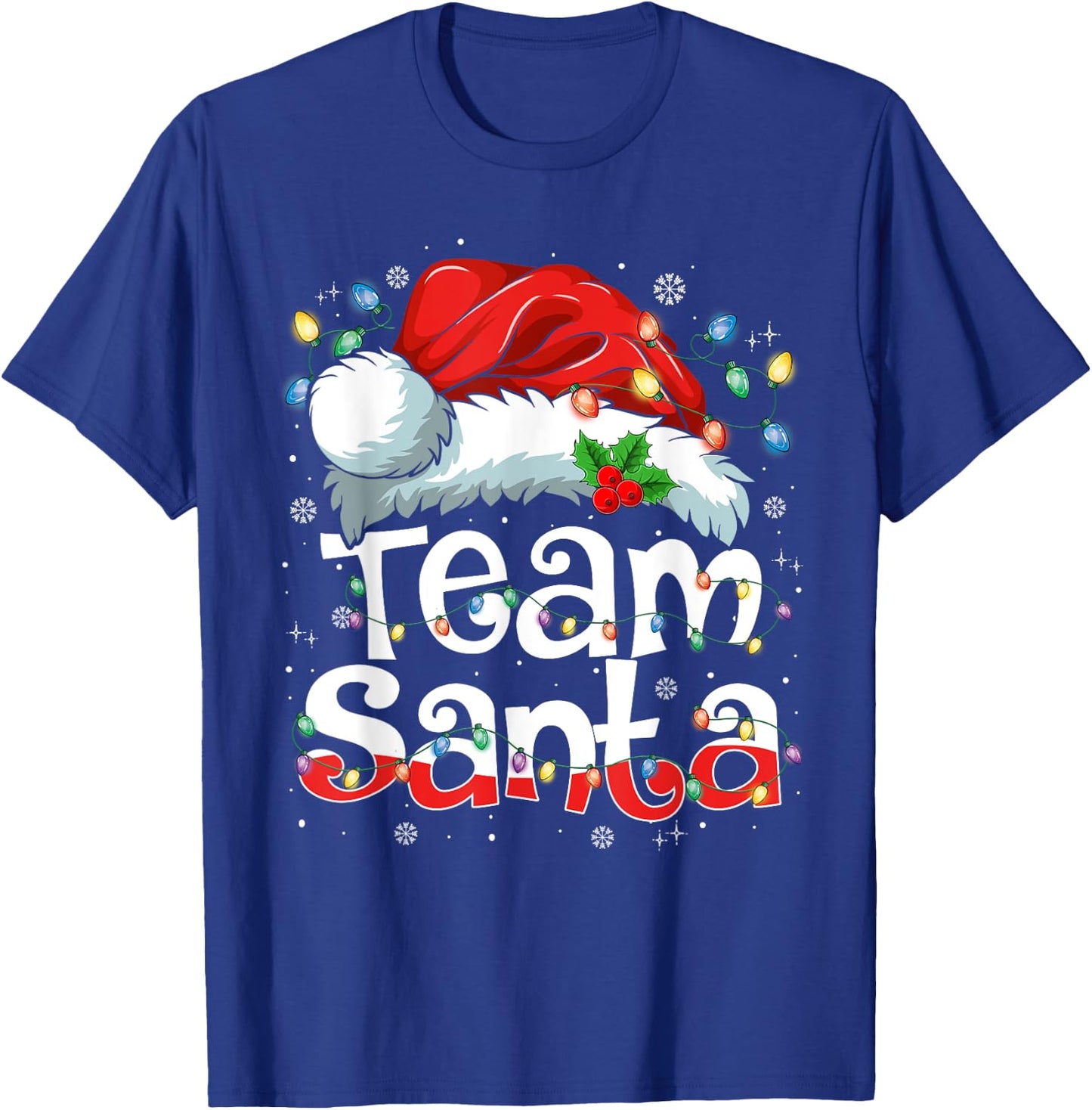 Team Santa Claus Christmas Family Matching Pajama Funny Xmas T-Shirt - T-Shirt | Royal