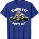 Kinda Fit Sorta Fat Funny Gym Rhino Weightlifting Workout T-Shirt - T-Shirt | Royal