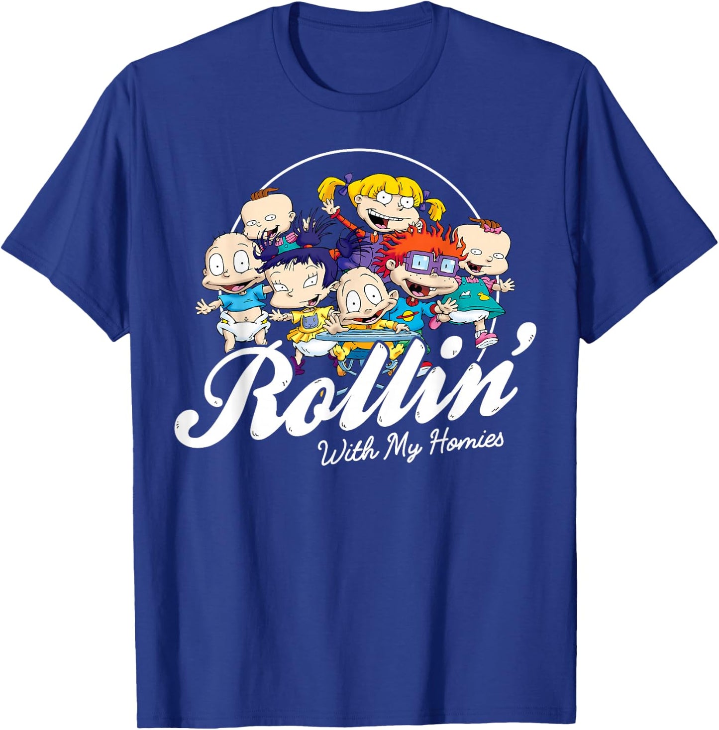 Rugrats Rollin with My Homies Baby Group Graphic T-Shirt - T-Shirt | Royal