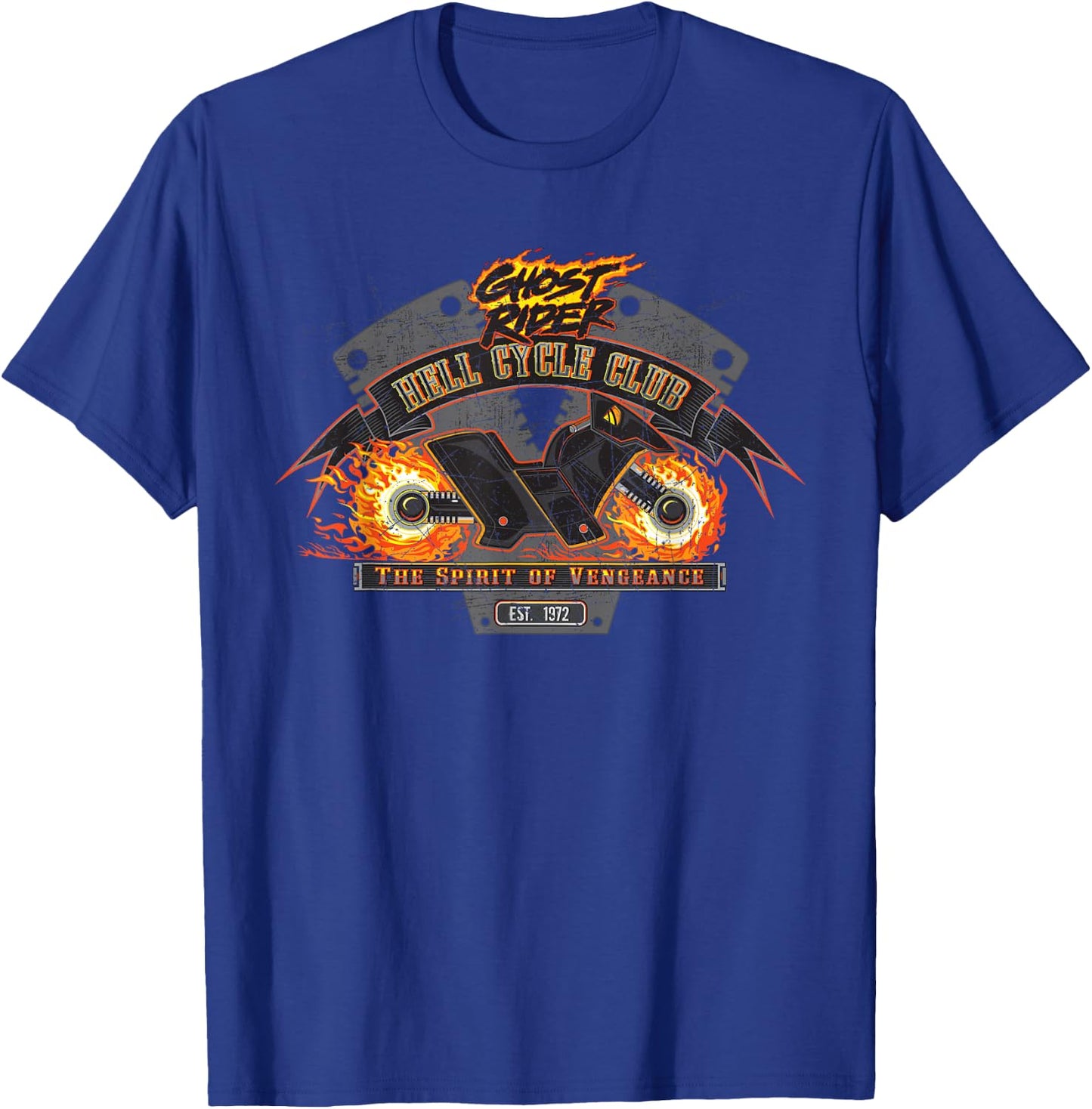 Marvel Ghost Rider Hell Cycle Club T-Shirt - T-Shirt | Royal