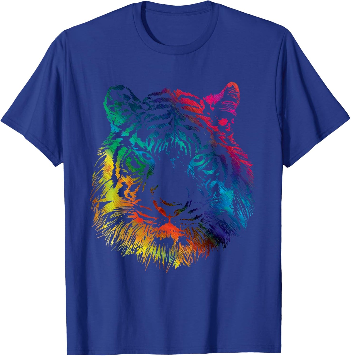 Rainbow Tiger Graphic Animal Lover T-Shirt - T-Shirt | Royal