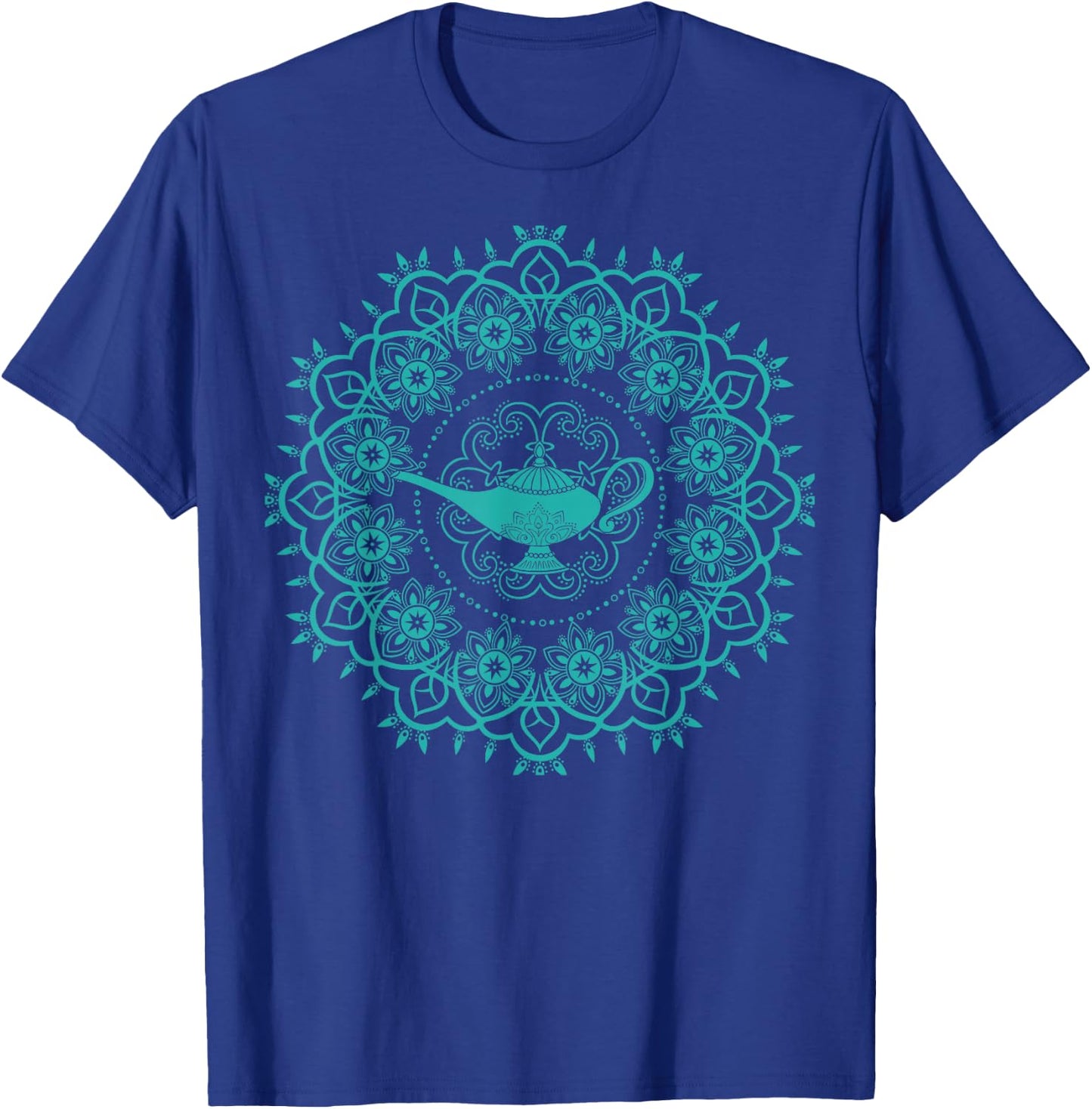 Disney Aladdin Genie's Lamp Teal Mandala T-Shirt - T-Shirt | Royal