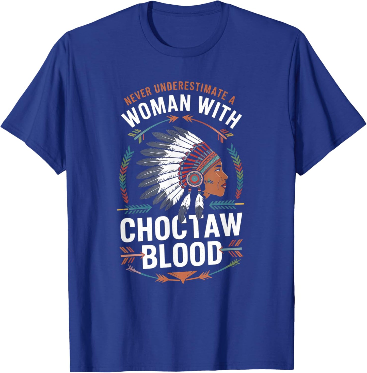 Choctaw Pride Native American Vintage Heritage Tribal Art T-Shirt - T-Shirt | Royal