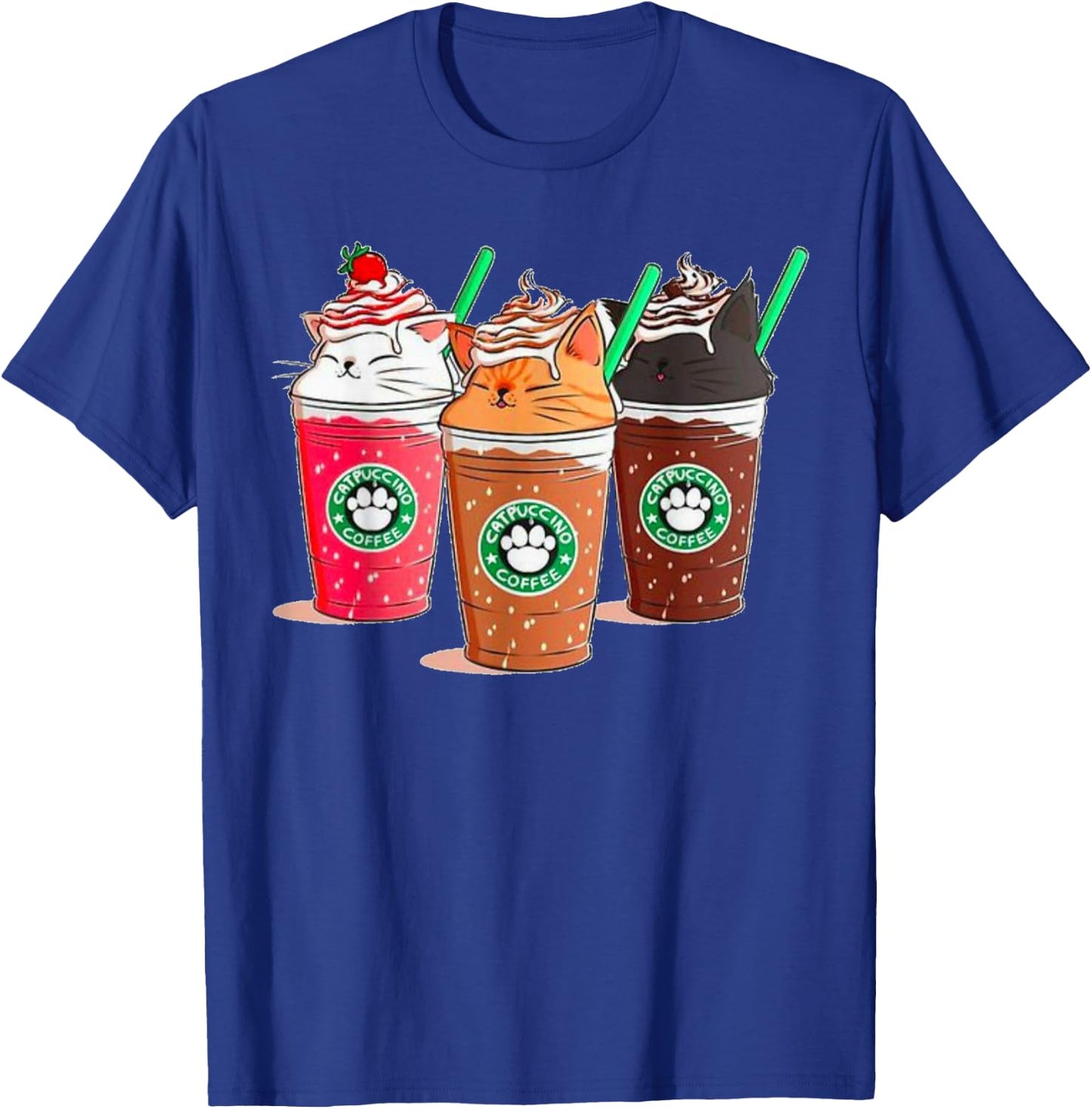 Kawaii Cat Catpuccino T-Shirt - T-Shirt | Royal