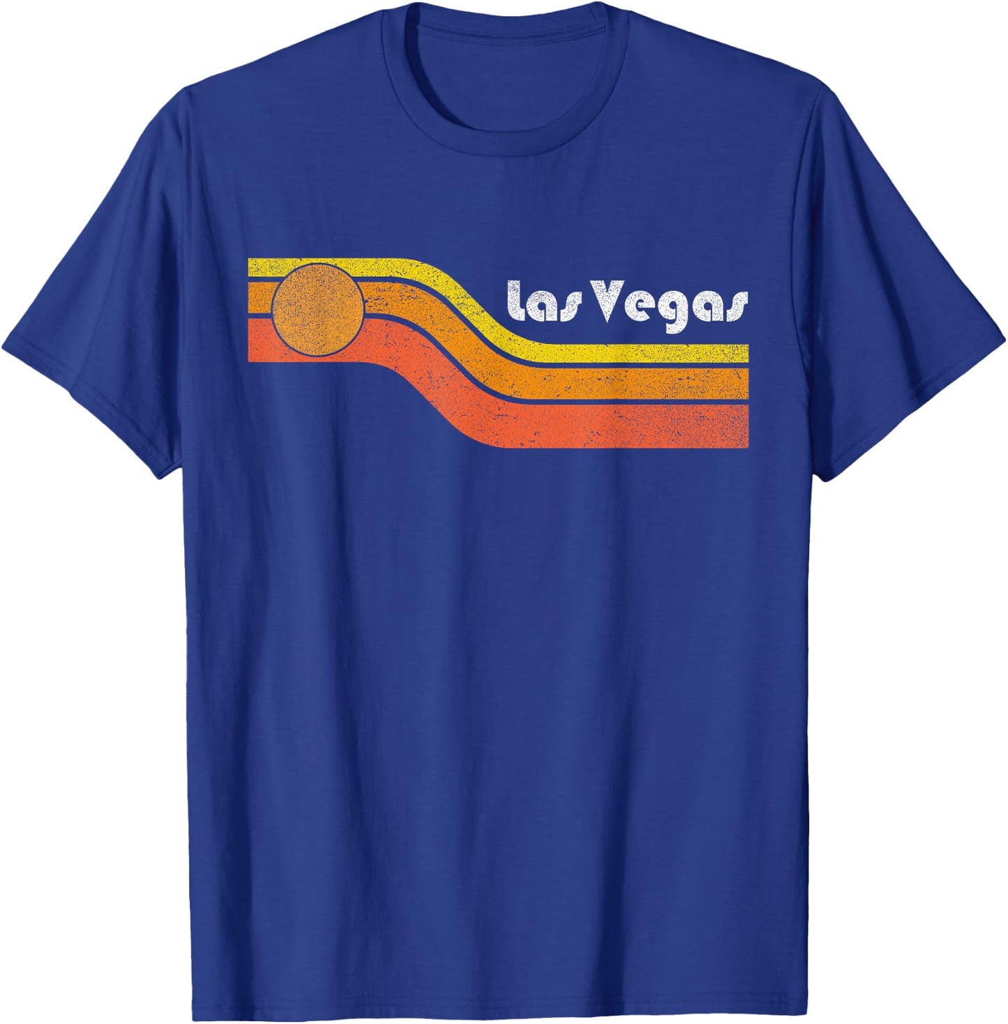 Las Vegas - 80s 70s Vintage Father's Mother's Day T-Shirt - T-Shirt | Royal