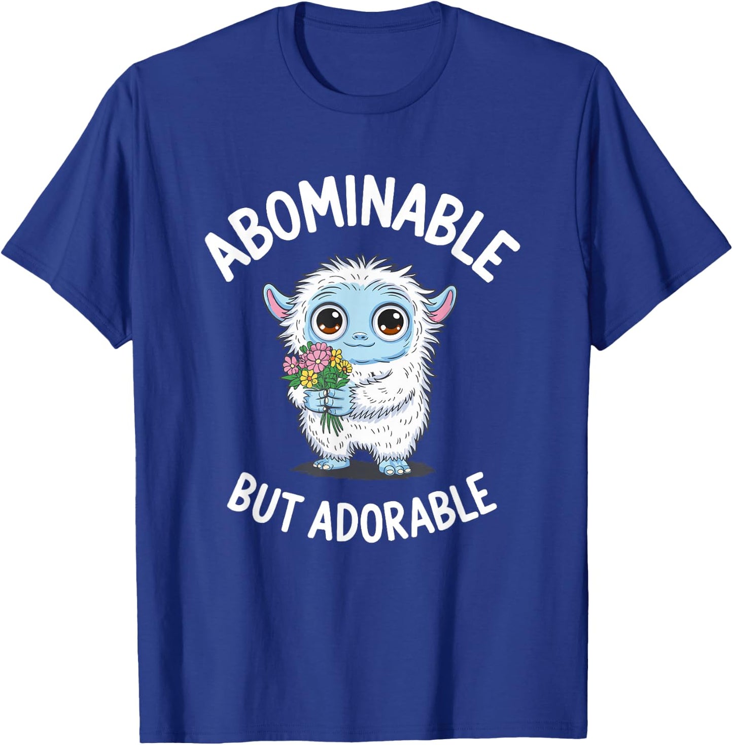 Funny Yeti Abominable But Adorable Mountain Snowman Bigfoot T-Shirt - T-Shirt | Royal