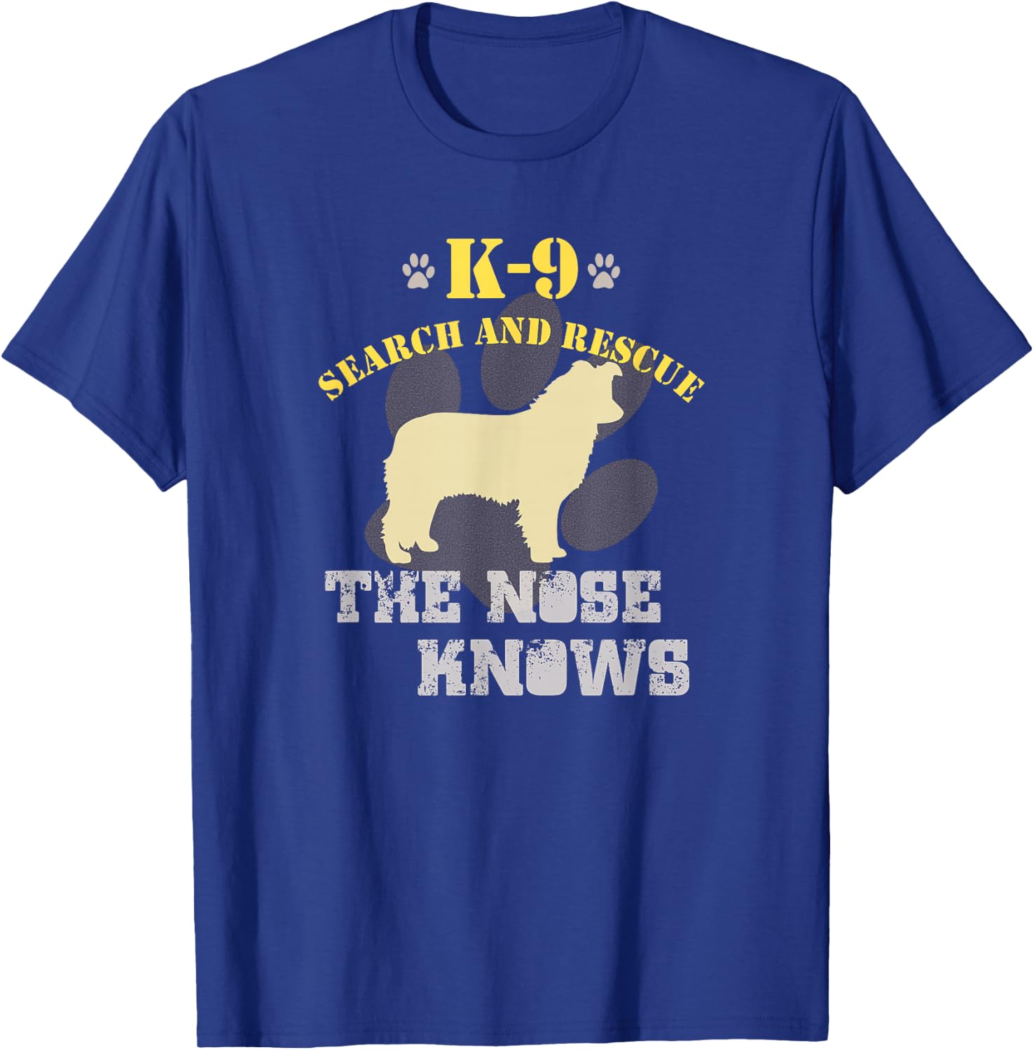 K9 Search & Rescue Dog Team Border Collie Tracking SAR T-Shirt - T-Shirt | Royal