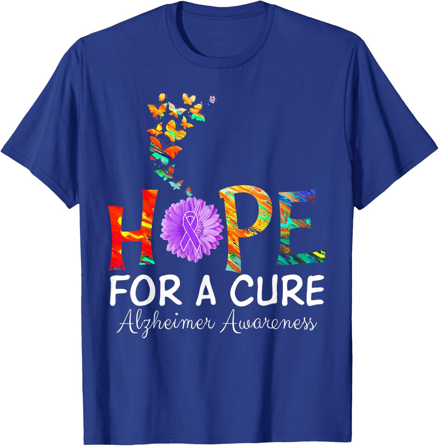 Alzheimer's awareness shirt Hope for a Cure classic Gift T-Shirt - T-Shirt | Royal
