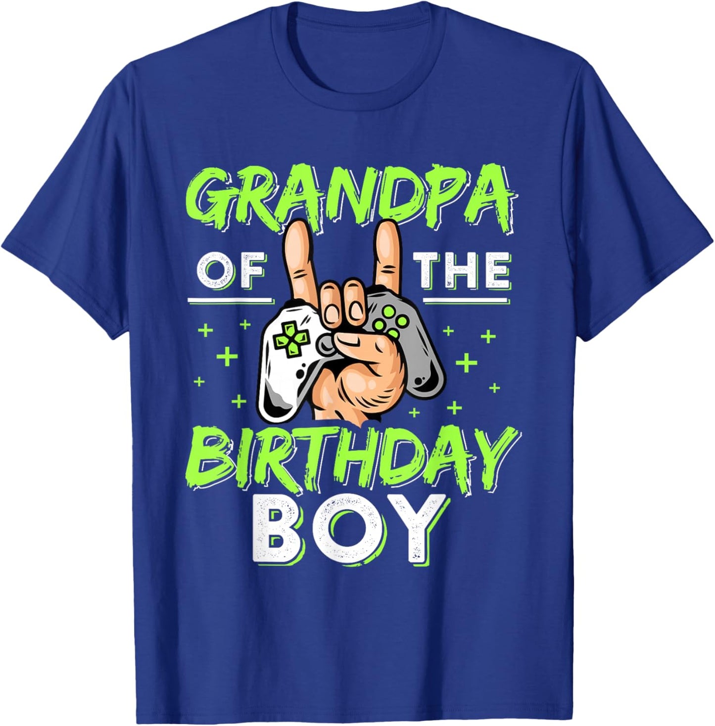 Gamer Birthday Grandpa of the Birthday Boy Video Game Kids T-Shirt - T-Shirt | Royal