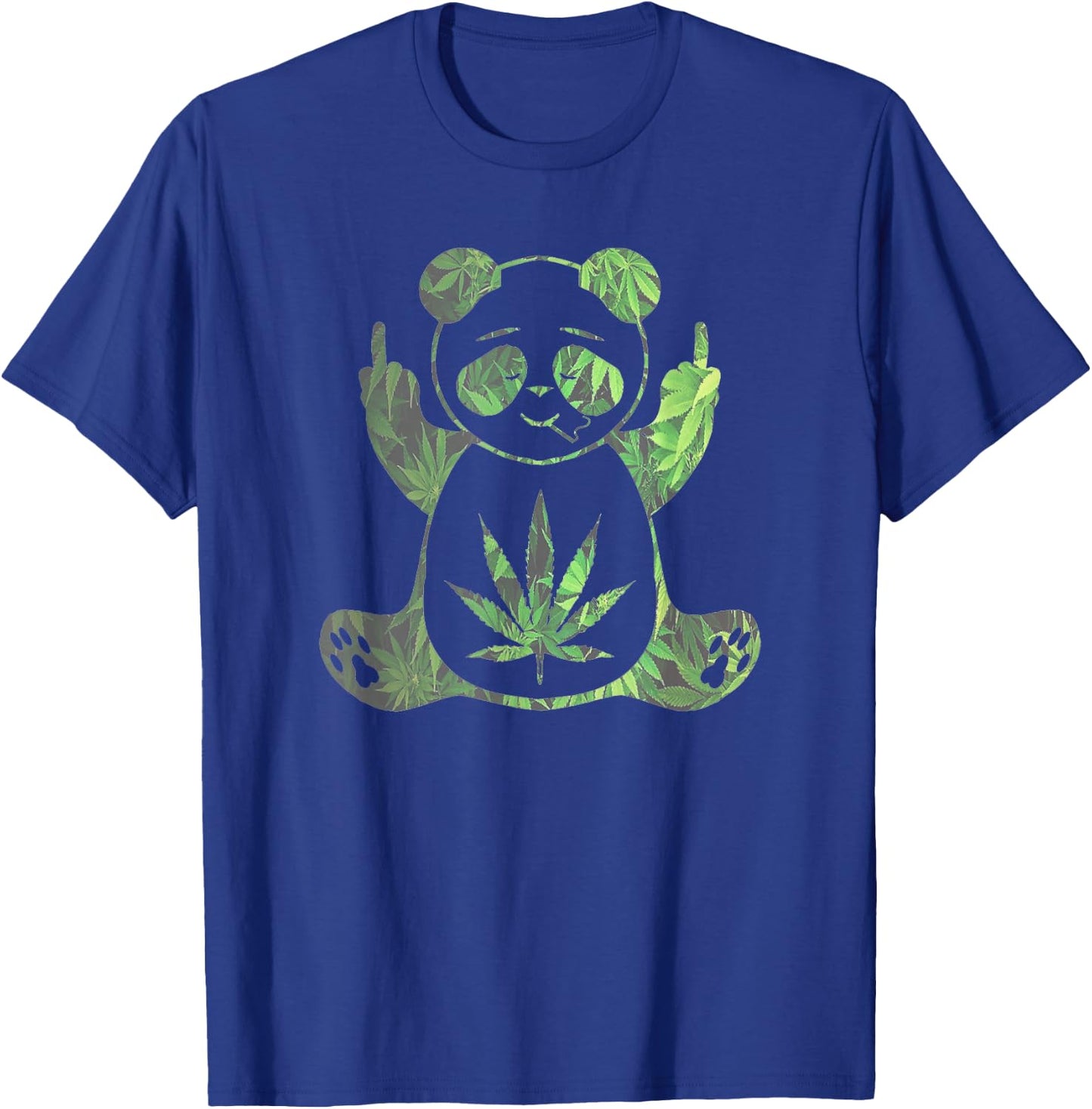 Stoned Panda Bear Baked Zoo Animals High AF Pot Leaf T-Shirt - T-Shirt | Royal