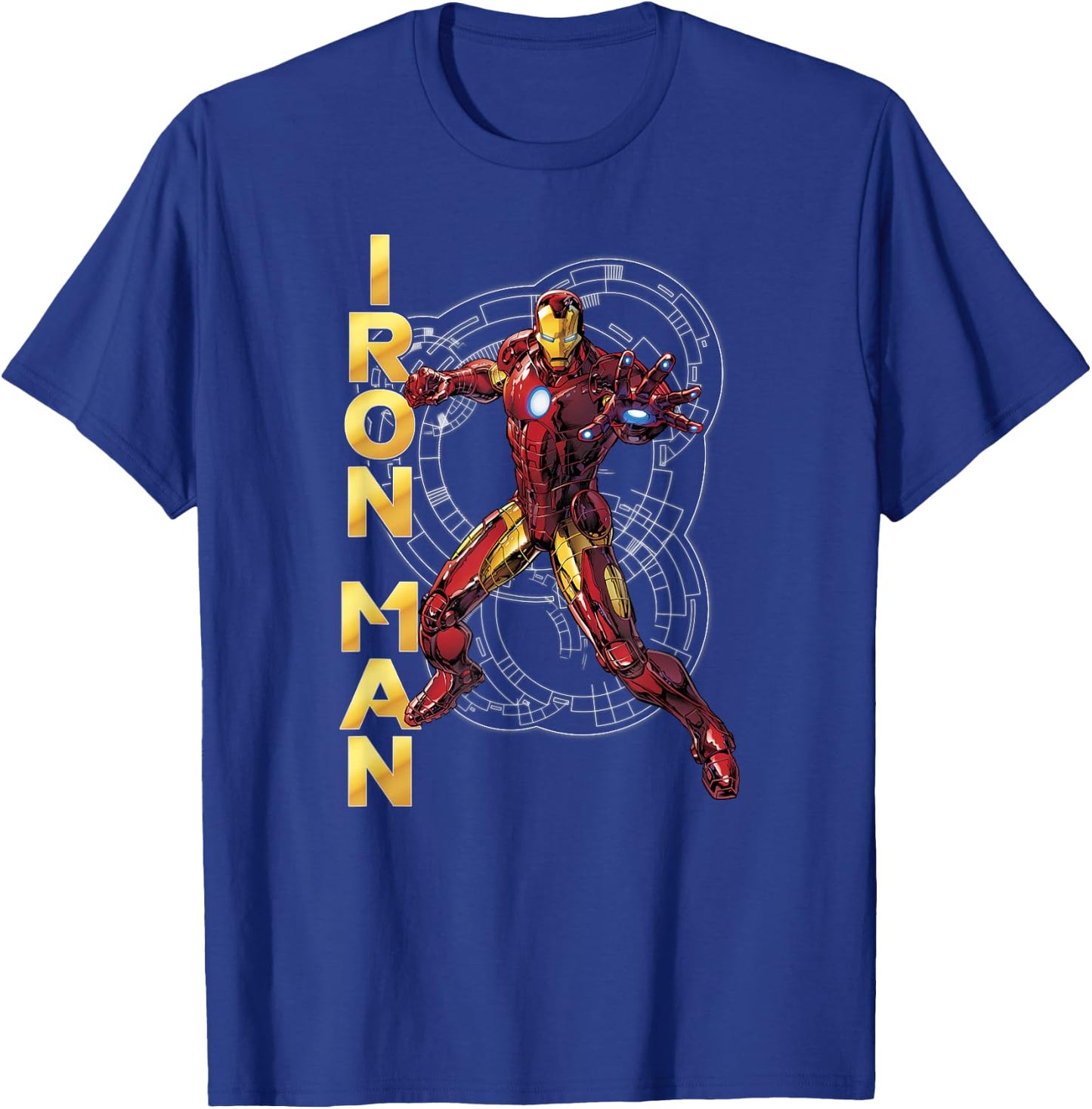 Marvel Avengers Assemble Iron Man Tech Graphic T-Shirt - T-Shirt | Royal