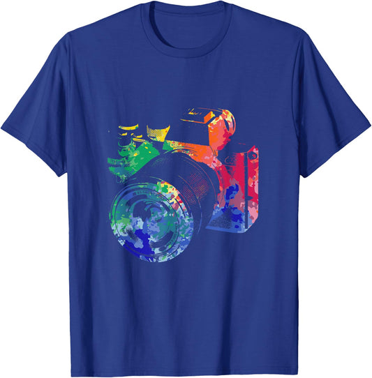 Photographer Watercolor Camera Photo Photography T-Shirt - T-Shirt | Royal