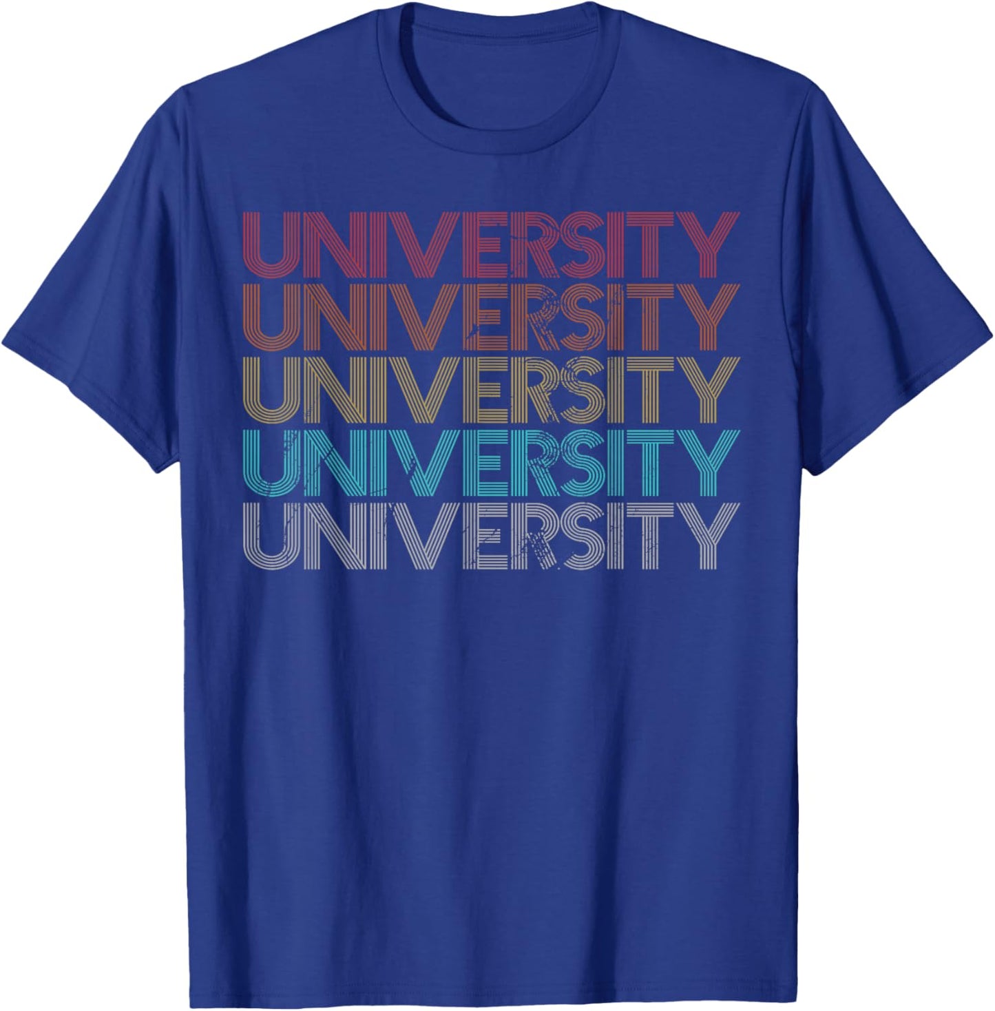 Retro Vintage University T-Shirt - T-Shirt | Royal