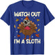 Thanksgiving Fake Sloth Thanksgiving Turkey Sloth Funny T-Shirt - T-Shirt | Royal