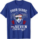 Four Score and 7 Beers Ago 4th of July Drinking Like Lincoln Men T-Shirt - T-Shirt | Royal