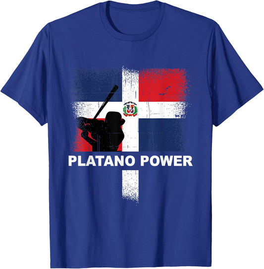 Dominican Republic Baseball Team Support Distress Shirt T-Shirt - T-Shirt | Royal