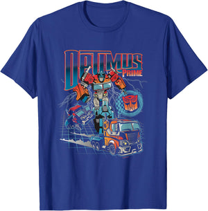 Transformers Evergreen Optimus Prime Vintage Chest Poster T-Shirt - T-Shirt | Royal