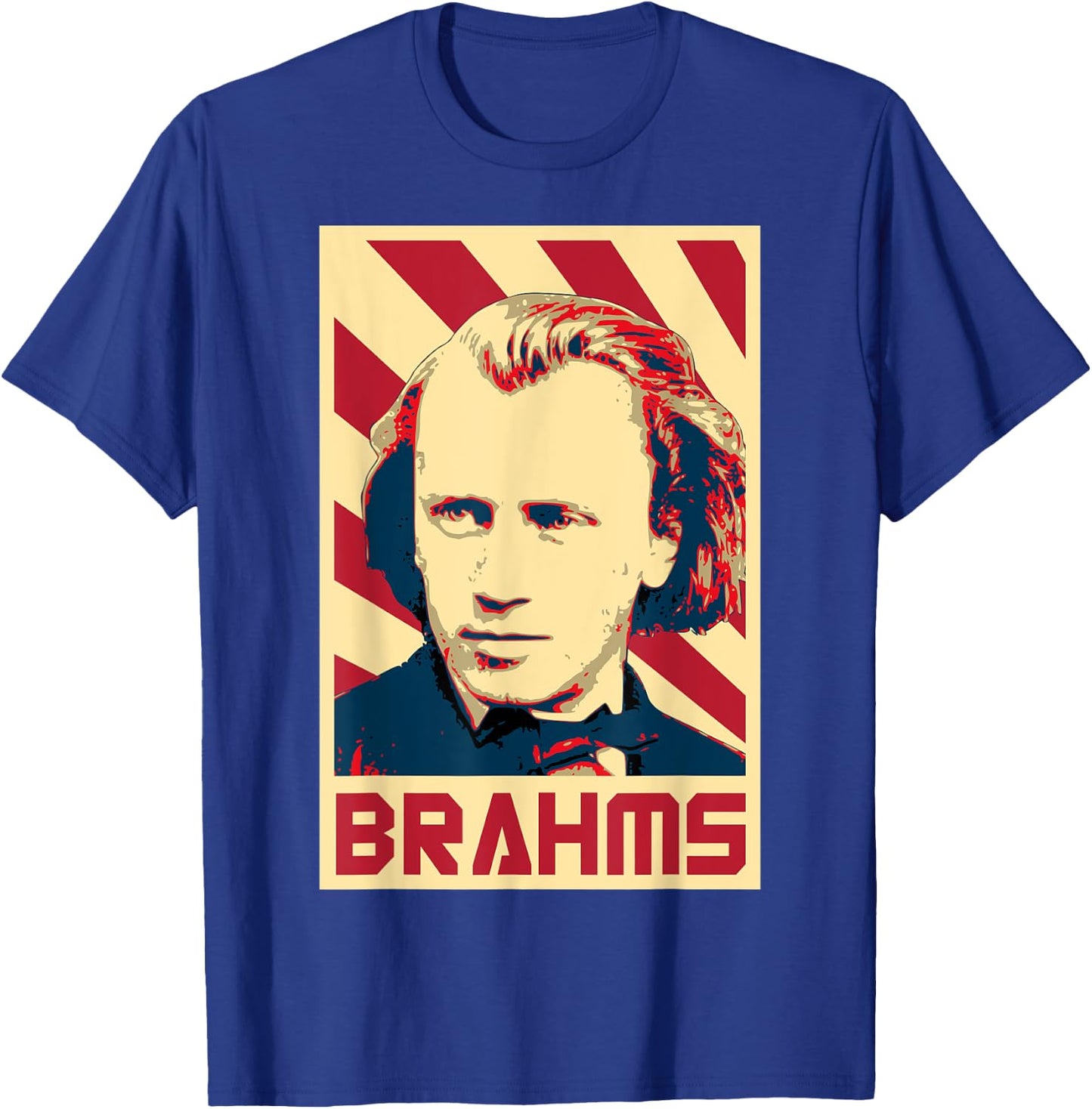 Johannes Brahms Classical Music Composer Retro T-Shirt - T-Shirt | Royal