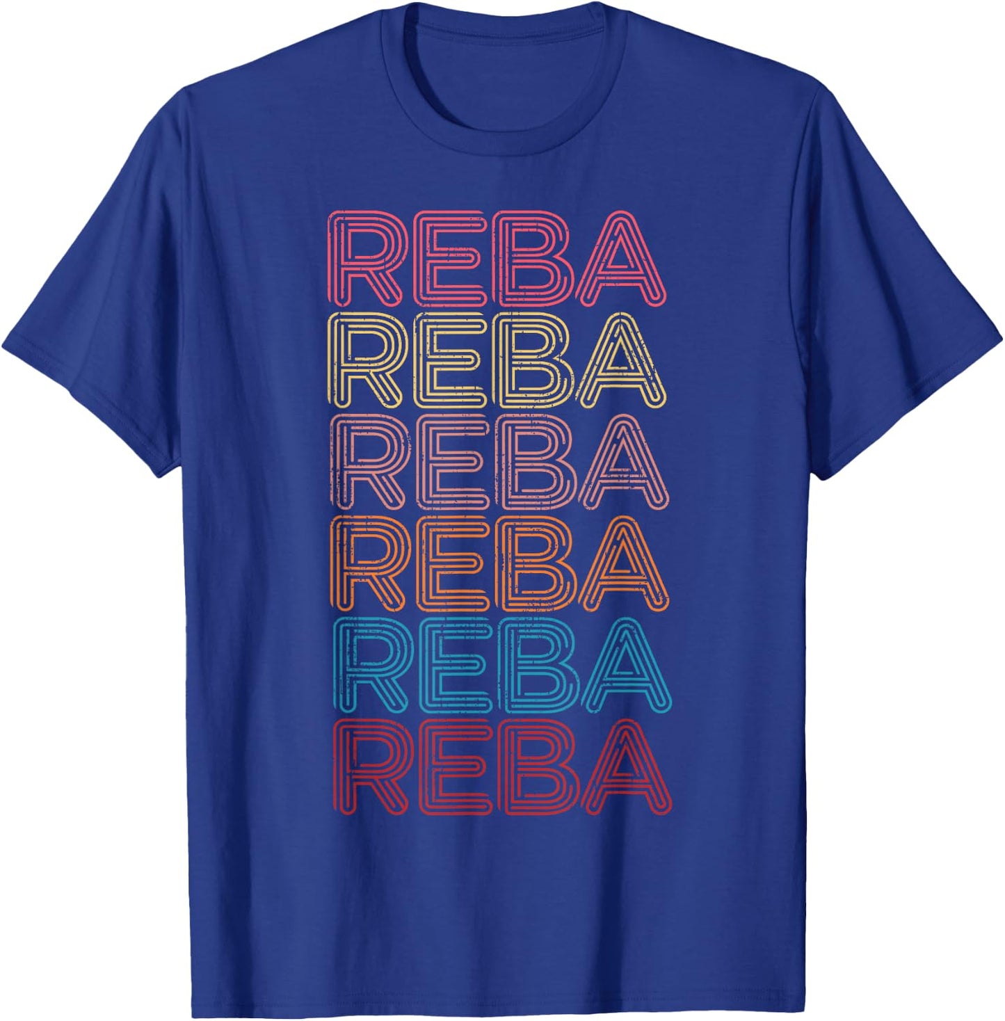 Vintage Reba Name Retro Style 70s 80s First Women T-Shirt - T-Shirt | Royal
