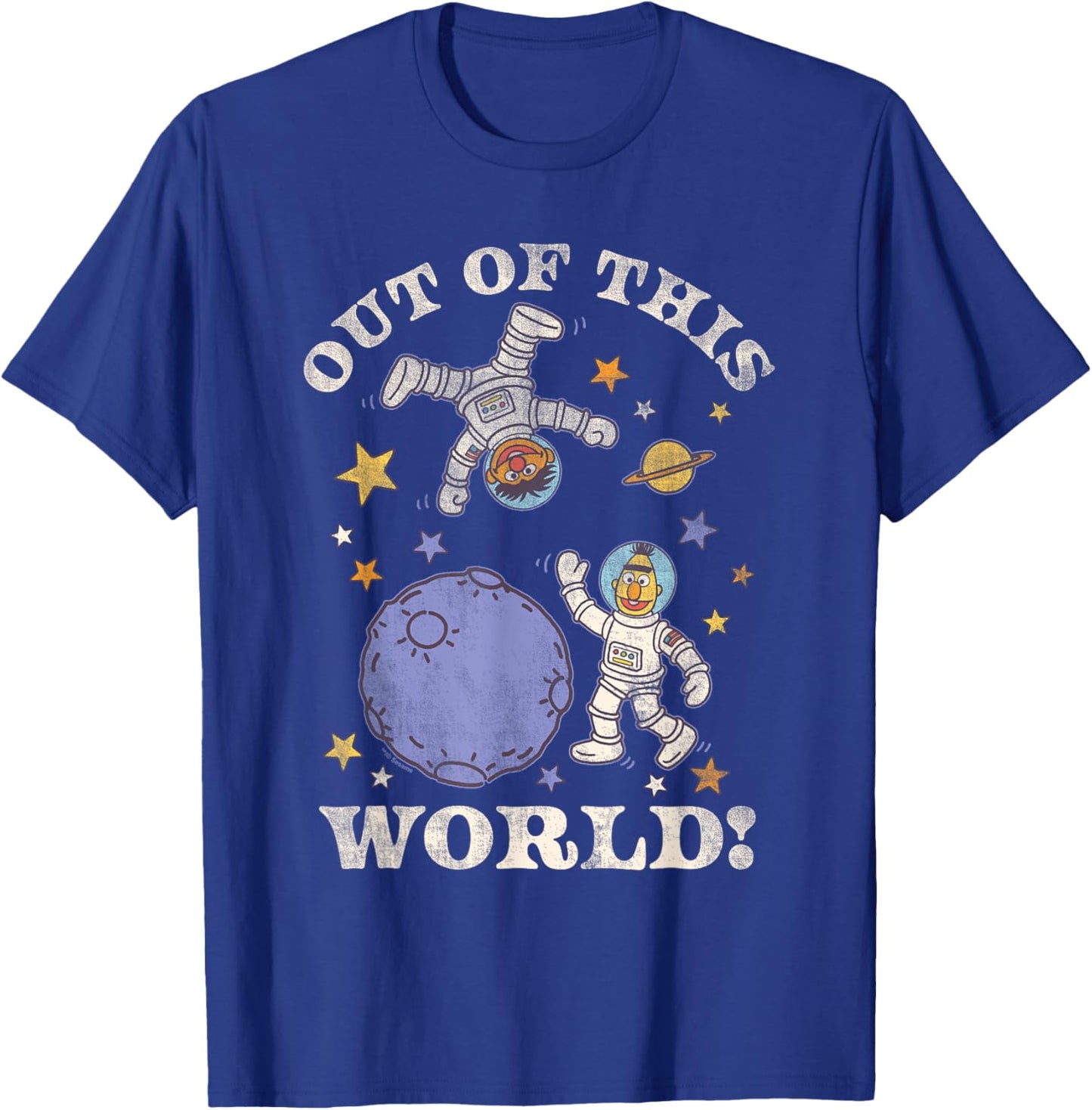 Sesame Street Vintage Bert and Ernie Out of This World T-Shirt - T-Shirt | Royal
