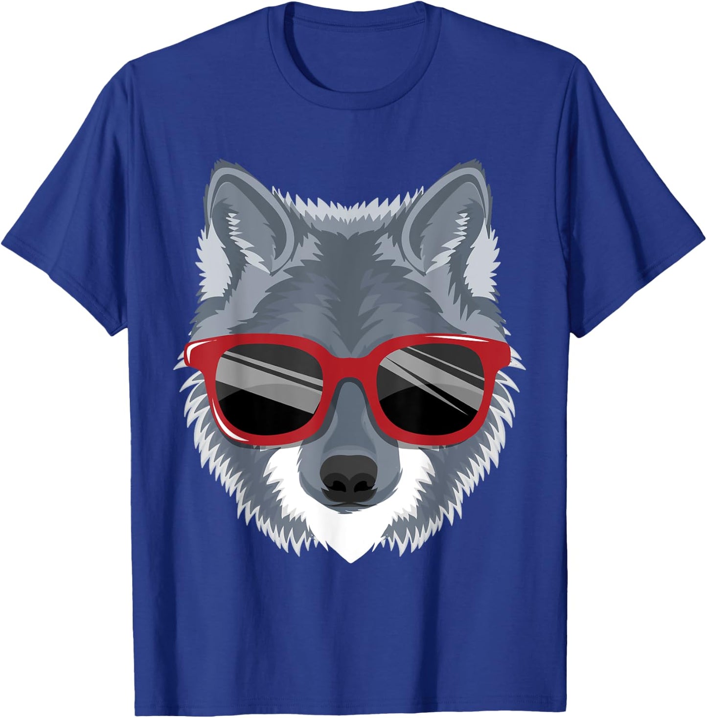 Wolf Shirt, 80s , Retro Vintage Shirt, Sunglasses T-Shirt - T-Shirt | Royal