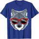 Wolf Shirt, 80s , Retro Vintage Shirt, Sunglasses T-Shirt - T-Shirt | Royal