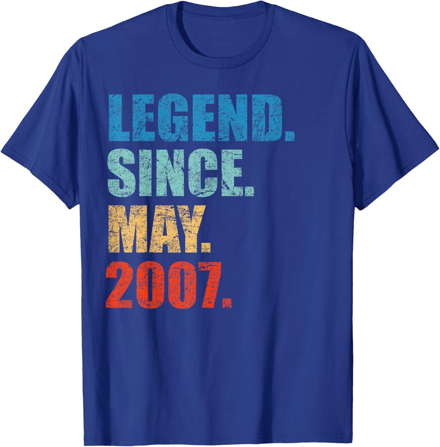 Legend Since May 2007 12th Birthday Gift 12 Years Old Shirt T-Shirt - T-Shirt | Royal
