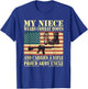 My Niece Wears Combat Boots Proud Army Uncle Military Family T-Shirt - T-Shirt | Royal