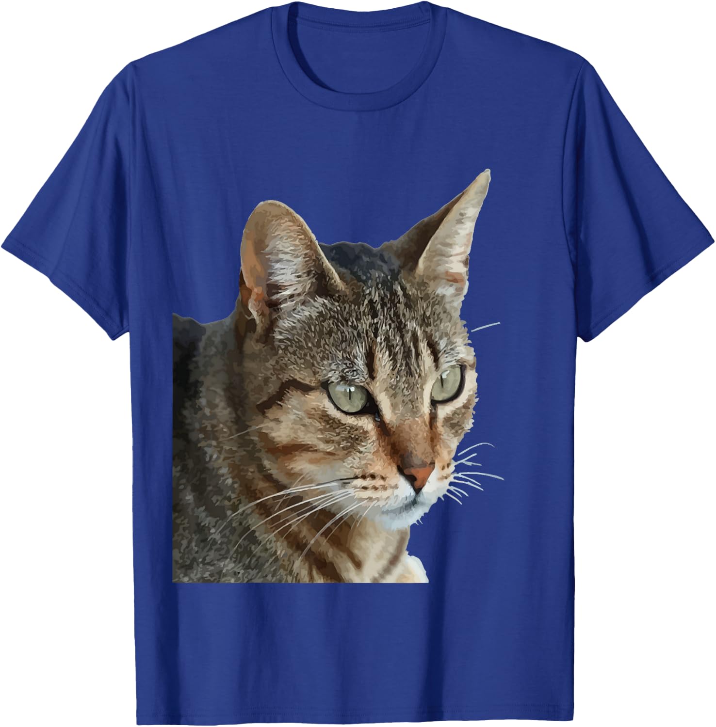 Stunning Tabby Cat Close Up Portrait Vector T-Shirt - T-Shirt | Royal