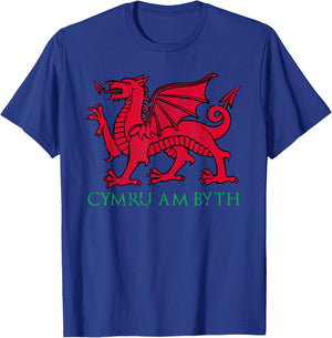 Cymru Am Byth T Shirt Welsh Rugby Fans T-Shirt - T-Shirt | Royal