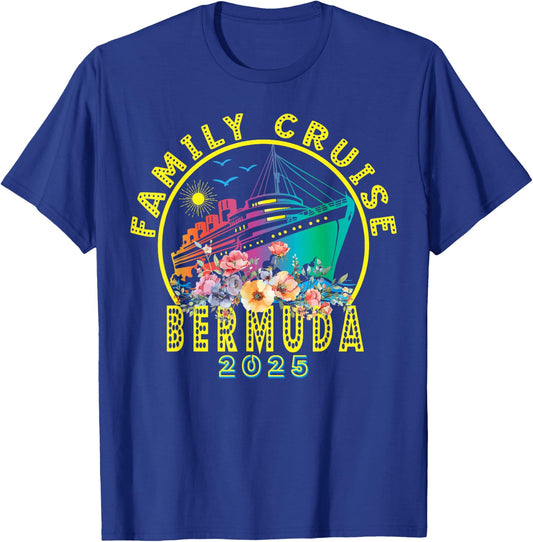 Bermuda Cruise 2025 Family Trip Friends Group Vacation T-Shirt - T-Shirt | Royal