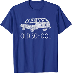 Old School Station Wagon Vintage Style T-Shirt - T-Shirt | Royal