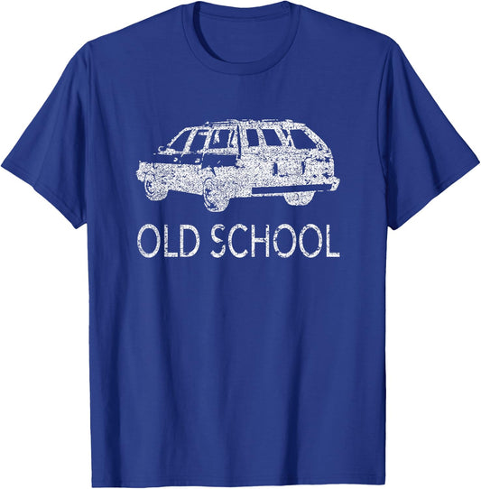 Old School Station Wagon Vintage Style T-Shirt - T-Shirt | Royal