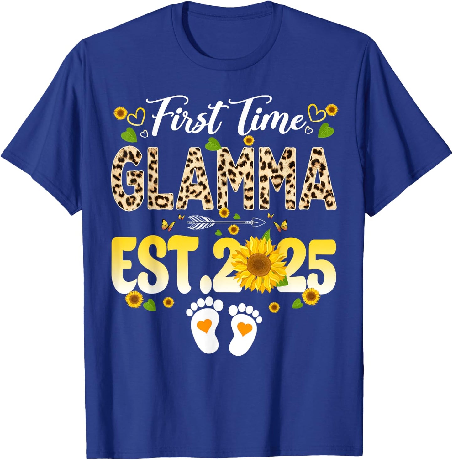 Soon to be Glamma 2025 Mother's Day First Time Mom Pregnancy T-Shirt - T-Shirt | Royal