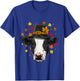 Thanksgiving Cow Pilgrim Costume Men Women T-Shirt - T-Shirt | Royal