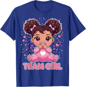 Team Girl Baby Gender Reveal Party T-Shirt - T-Shirt | Royal