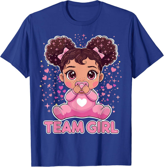 Team Girl Baby Gender Reveal Party T-Shirt - T-Shirt | Royal