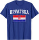 Hrvatska Croatia Flag Croatian Men Women Kids T-Shirt - T-Shirt | Royal