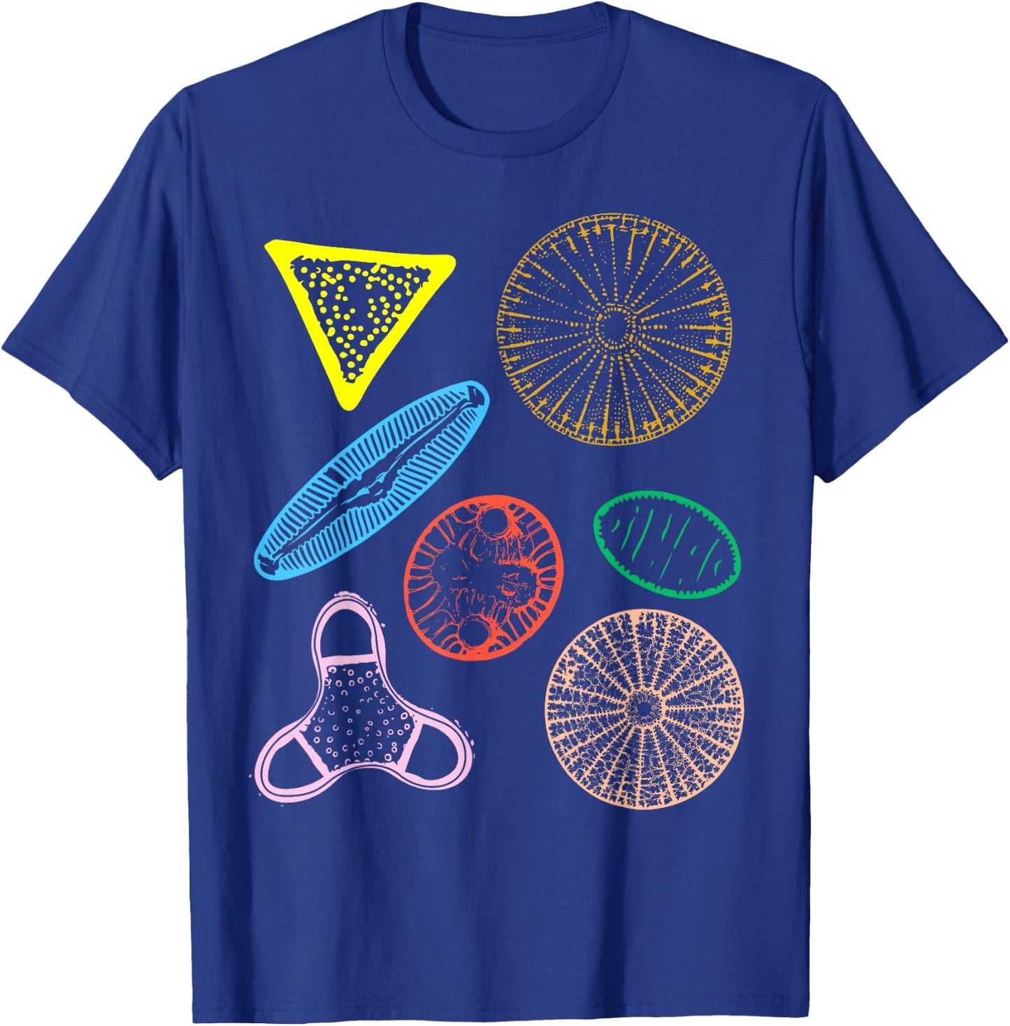 Colorful Diatoms Beautiful Science T-Shirt - T-Shirt | Royal