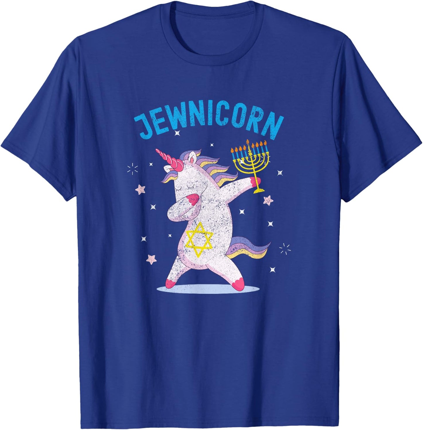Jewnicorn Unicorn, Funny Happy Hanukkah T-Shirt - T-Shirt | Royal