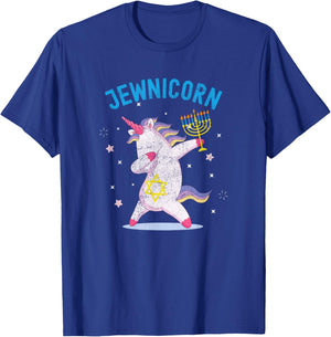 Jewnicorn Unicorn, Funny Happy Hanukkah T-Shirt - T-Shirt | Royal